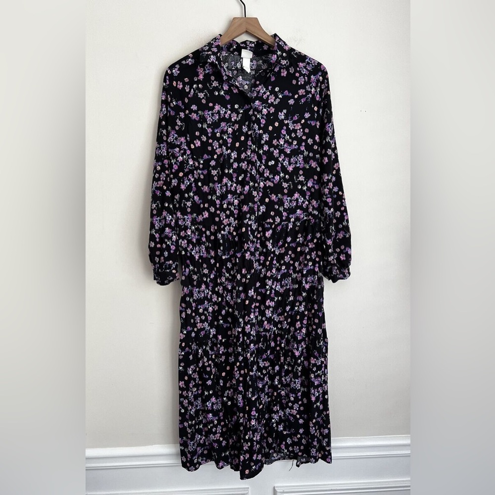 H&M Purple Bishop Sleeve Sundress